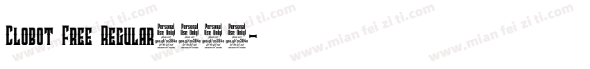 Clobot Free Regular1000字体转换